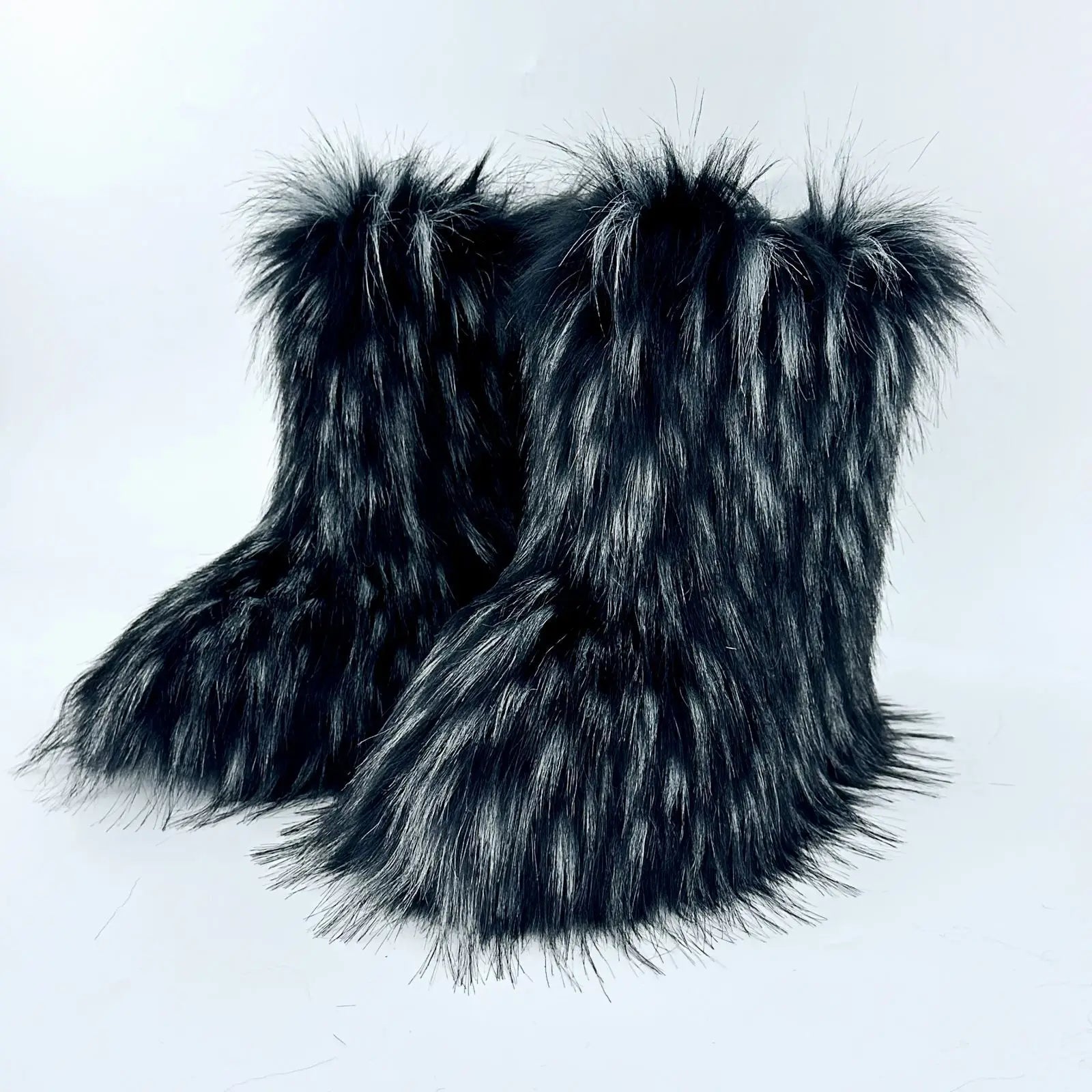 Fluffy Faux Fox Fur Boots