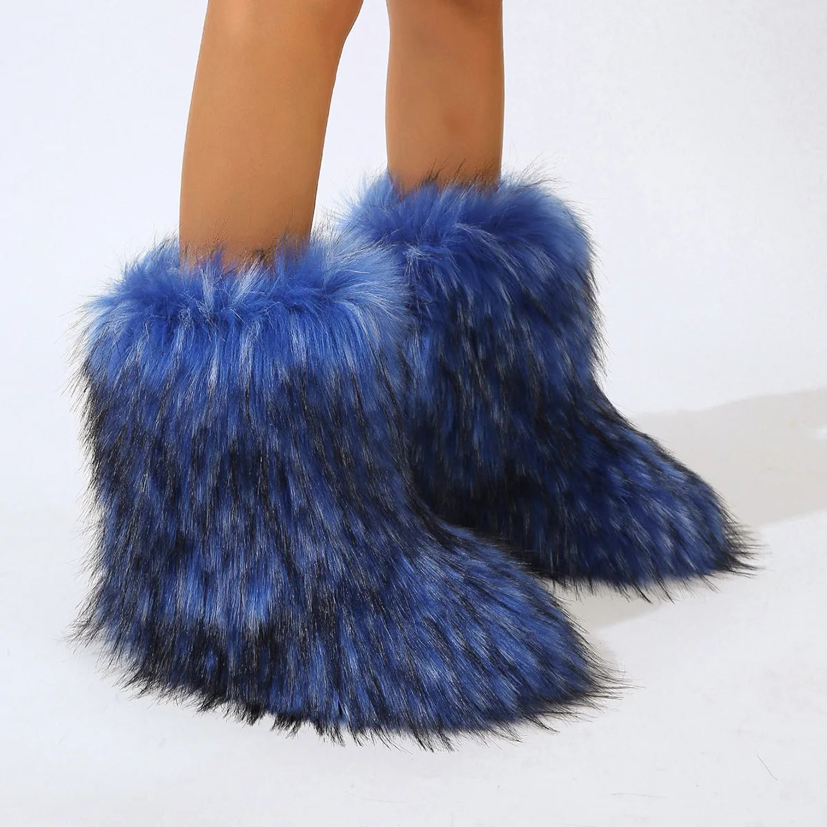 Fluffy Faux Fox Fur Boots